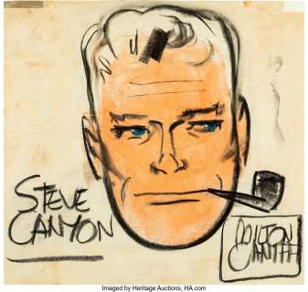 Caniff, Milton - Milton Caniff - Steve Canyon "Chalk-Talk" Sketch Original Art (undated)....