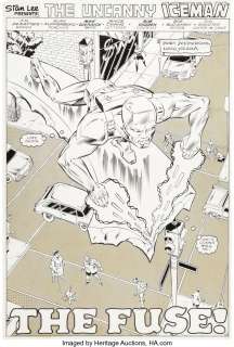 Kupperberg, Alan - Alan Kupperberg Iceman #1 Splash Page 4 Original Art (Marvel, 1984)....