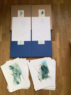 Giovanna Casotto | Giovanna Casotto - Portfolio Liquide/Liquide 2 con disegni originali - Page volante - EO - (2021/2022) | Catawiki