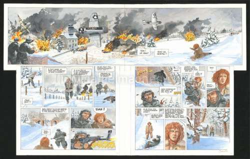 Philippe Jarbinet - Double planche 40 & 41 - L‘Hiver aux armes - Airborne 44