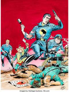 Ward, Bill - Bill Ward Military Comics #29 Blackhawk Cover Re-Creation Original Art (c. 1970s)....
