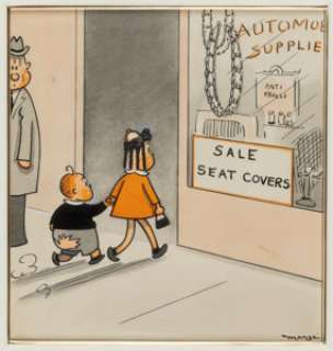 Buell, Marge | Marge Buell Little Lulu Comic Gag Panel Original Art dated 2-6-43 (Saturday Evening Post, 1943).... | Heritage