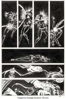 Pérez , George - George Pérez and Al Milgrom Marvel Fanfare #12 Black Widow Story Page 16 Original Art (Marvel, 1984)....