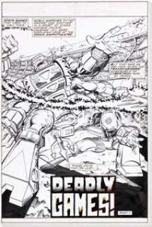 Reed, Dan - Dan Reed Transformers #170 Near-Complete Story "Deadly Games!" Original Art Group of 11 (Marvel UK, 1988).... (Total: 11 Original Art)