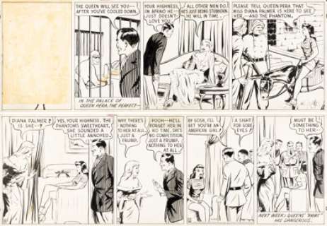 Moore, Ray - Ray Moore The Phantom #354 Sunday Comic Strip Original Art dated 2-24-1946 (King Features Syndicate, 1946). ... (Total: 2 Original Art)