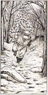 Eastman, Kevin - Kevin Eastman and Peter Laird Teenage Mutant Ninja Turtles #11 Leonardo Splash Page 13 Original Art (Mirage Studio...