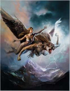 Vallejo, Boris | Boris Vallejo Boris Vallejo’s Mythology Calendar "Ilmarinen, Goddess of the Storm" Painting Original Art (Workman ... | Heritage