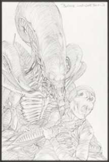 Wrightson, Bernie - Bernie Wrightson Dark Horse Presents #102 Aliens Cover Original Art (Dark Horse, 1995)....