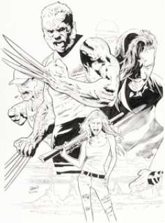 Land, Greg - Greg Land and Jay Leisten Old Man Logan #21 Variant Cover Original Art (Marvel, 2017)....