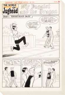 Schwartz, Samm - Samm Schwartz and Marty Epp Jughead‘s Fantasy #1 Complete Story "Sir Jugalot and the Dragon" Original Art Group of... (Total: 27 Original Art)