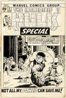 Trimpe, Herb - Herb Trimpe and John Severin Incredible Hulk Special #4 Cover Original Art (Marvel, 1972)....