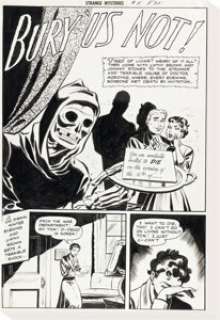 Webb, Robert - Robert Webb and S.M. Iger Studio Strange Mysteries #5 Complete 8-Page Story "Bury Us Not!" Original Art (Superior,... (Total: 8 Original Art)