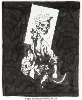 Mignola, Mike | Mike Mignola Hellboy In Hell: The Death Card TPB Cover Original Art (Dark Horse, 2016).... | Heritage