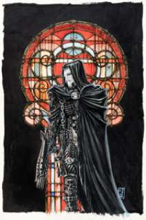 Ledroit, Olivier | Olivier Ledroit Requiem Chevalier Vampire, La Reine des âmes Mortes #8 Illustration Original Art (Glénat, 2020). ... | Heritage