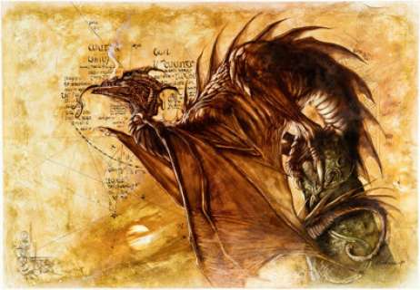 Emmanuel Civiello - L‘Univers Des Dragons, Premiers Feux #1 Painting Original Art (Daniel Maghen, 2007).