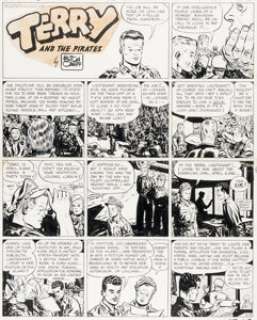 Milton Caniff | Terry and the Pirates Sunday Comic Strip Original Art dated 9-23-45 (News Syndicate Co., 1945). | Heritage