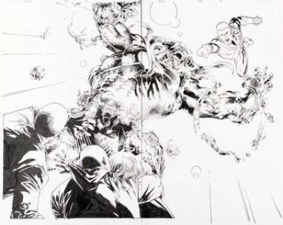 Fernando Pasarin and Scott Hanna - Green Lantern Corps #20 Double Splash Pages 12-13 Original Art (DC, 2013). (Total: 2 Original Art)