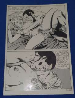 Collectif Etudiants | Corna Vissute Ultra Hard n. 24 - 5 x original pages "Orgasmo Blanco e nero" - Page volante - Exemplaire unique - 1987 | Catawiki