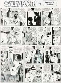 Wally Wood Sally Forth Comic Strip #S105 Original Art Group of 2 (Wood and Richter, 1973). (Total: 2 Original Art)