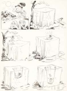 Walt Scott Little People Comic Strip Original Art (NEA, c. 1950s).