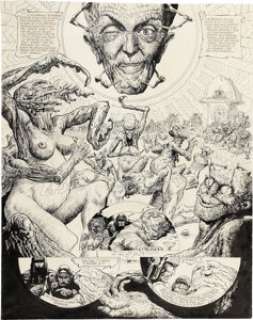 Philippe Druillet Lone Sloane, Delirius #3 Story Page 46 Original Art (Dargaud, 1973).