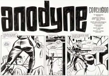 Darwyn Cooke and Mike Allred Catwoman #4 Double Page Spread 3-4 Original Art (DC, 2002).