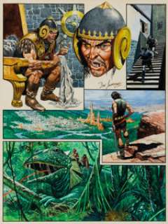 Don Lawrence Storm: The Deep World #1 Story Page 13 and French Back Cover Original Art (Oberon, 1978). | Heritage