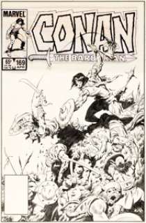 John Buscema Conan the Barbarian #169 Cover Original Art (Marvel, 1985). | Heritage