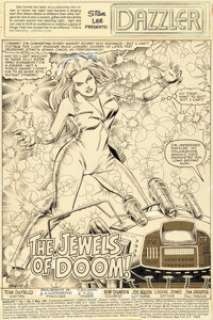 John Romita Jr. and Danny Bulanadi Dazzler #3 Splash Page 1 Original Art (Marvel, 1981).