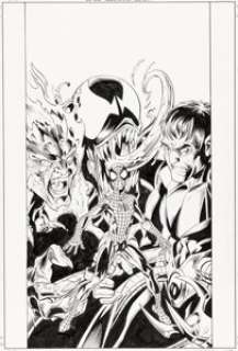 Mark Bagley and Scott Hanna Wizard Ace Edition: Ultimate Spider-Man #1 Double Cover Original Art (Marvel/Wizard, 2005). (Total: 2 Items)