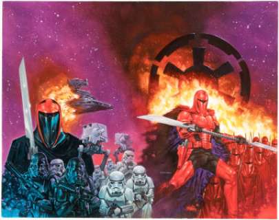 Dave Dorman Star Wars: Crimson Empire Trade Paperback Cover Original Art (Dark Horse, 1998).