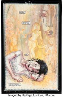 David Mack Kabuki Fan Edition Splash Page Original Art and Signed Comic Book (Gemstone, 1997). (Total: 2 Original Art)