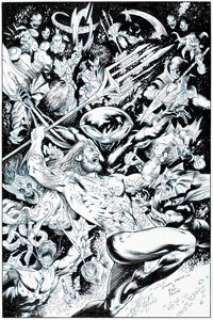 Eduardo Pansica and Eber Ferreira Aquaman #42 Cover Original Art Group of 2 (DC, 2019). (Total: 2 Original Art)