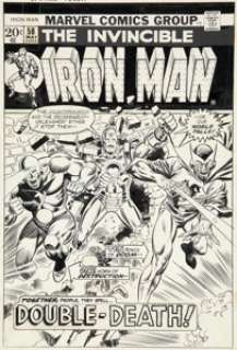 Rich Buckler and Mike Esposito Iron Man #58 Cover Original Art (Marvel, 1973).