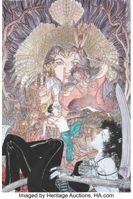 Michael Kaluta Books of Magic Unpublished Cover Original Art (DC, 2014).