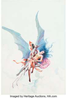 Roy G. Krenkel Pirates of Venus Paperback Cover Painting Original Art (Ace Books, 1963). | Heritage