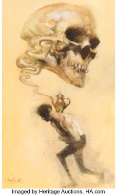 Ashley Wood Lore #3 Back Cover and Lore Remastered #3 Variant Cover Painting Original Art (IDW/Image, 2004/2025).