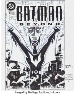 Bruce Timm Batman Beyond #1 Cover Preliminary Original Art (DC, 1999).