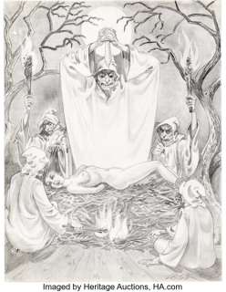L. B. Cole - Ritual Sacrifice Illustration and Spot Illustrations Original Art Group of 6 (undated). (Total: 6 Original Art) | Heritage
