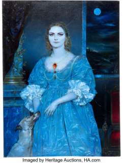 Richard Bober - Victorian Lady Vampire Painting Original Art (c. 2010).