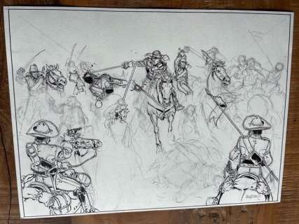 Meynet, Félix | Meynet, Félix - Dessin original préliminaire - Sauvage | Catawiki