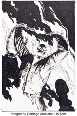 Richard Corben Ghost Rider #6 Cover Original Art (Marvel, 2007). | Heritage