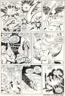 John Buscema and Joe Sinnott Fantastic Four #110 Annihilus and Agatha Harkness Story Page 15 Original Art (Marvel, 1971).