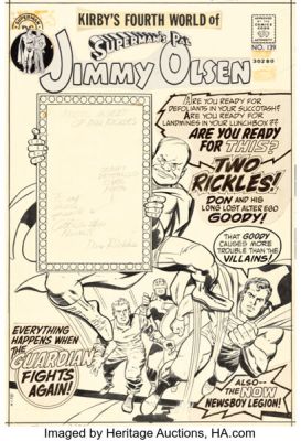 Jack Kirby, Vince Colletta, and Murphy Anderson Superman‘s Pal, Jimmy Olsen #139 Cover Original Art (DC, 1971).
