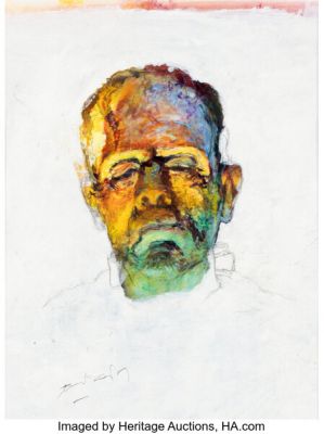 Basil Gogos - Frankenstein’s Monster Illustration Original Art (undated). | Heritage