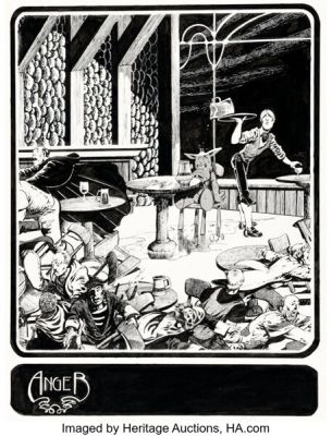 Dave Sim Cerebus’ Six Deadly Sins Portfolio "Anger" Plate #5 Illustration Original Art (Schanes & Schanes, 1981). | Heritage