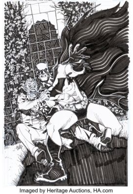 Cully Hamner Batman Reptilian #3 Variant Cover Original Art (DC, 2021).