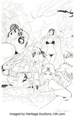 Greg Land Marvel Winter Break Special #1 Cover Original Art (Marvel, 2026).