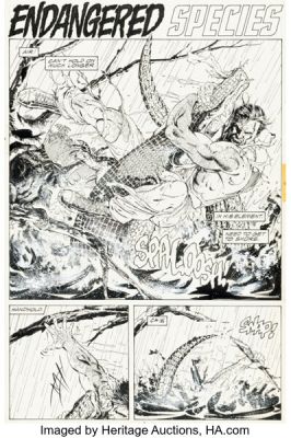 Carl Potts and Jim Lee The Punisher War Journal #7 Story Page 2 Original Art (Marvel, 1989). | Heritage