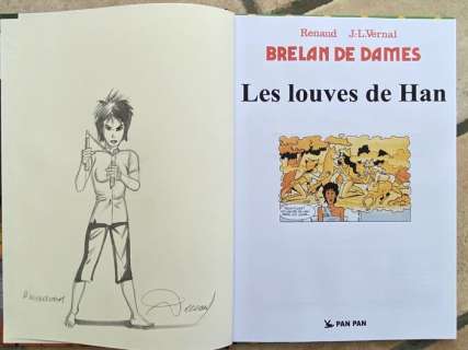 Renaud / Vernal | Brelan de Dames T8 - Les Louves de Han + ex-libris + dédicace - C - TL - EO - (2019) | Catawiki